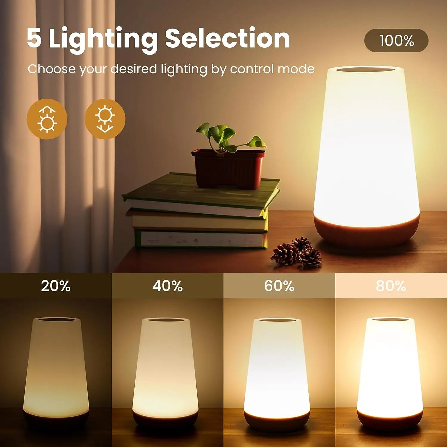 Rechargeable RGB Touch Night Light with Remote