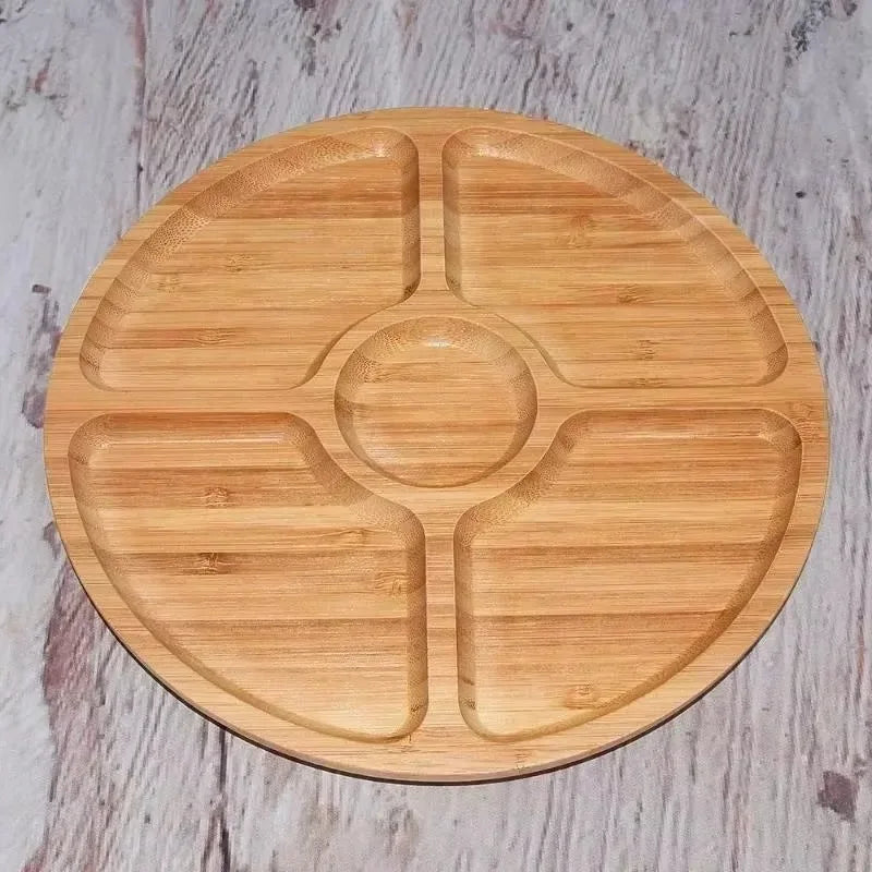 Bamboo Fruit Tray with Dividers