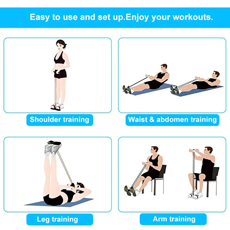 Resistance Bands With Pedal