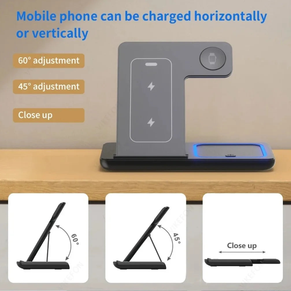 3 in 1 Wireless Charging Station for iPhone Apple Watch AirPods