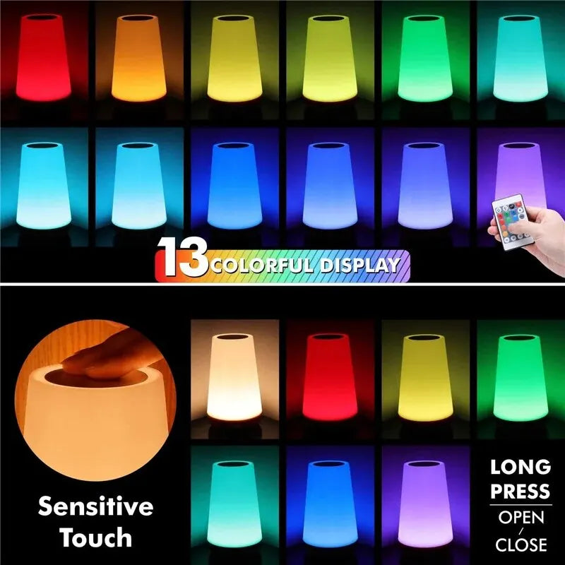Rechargeable RGB Touch Night Light with Remote