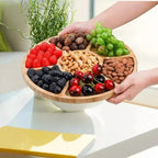 Bamboo Fruit Tray with Dividers