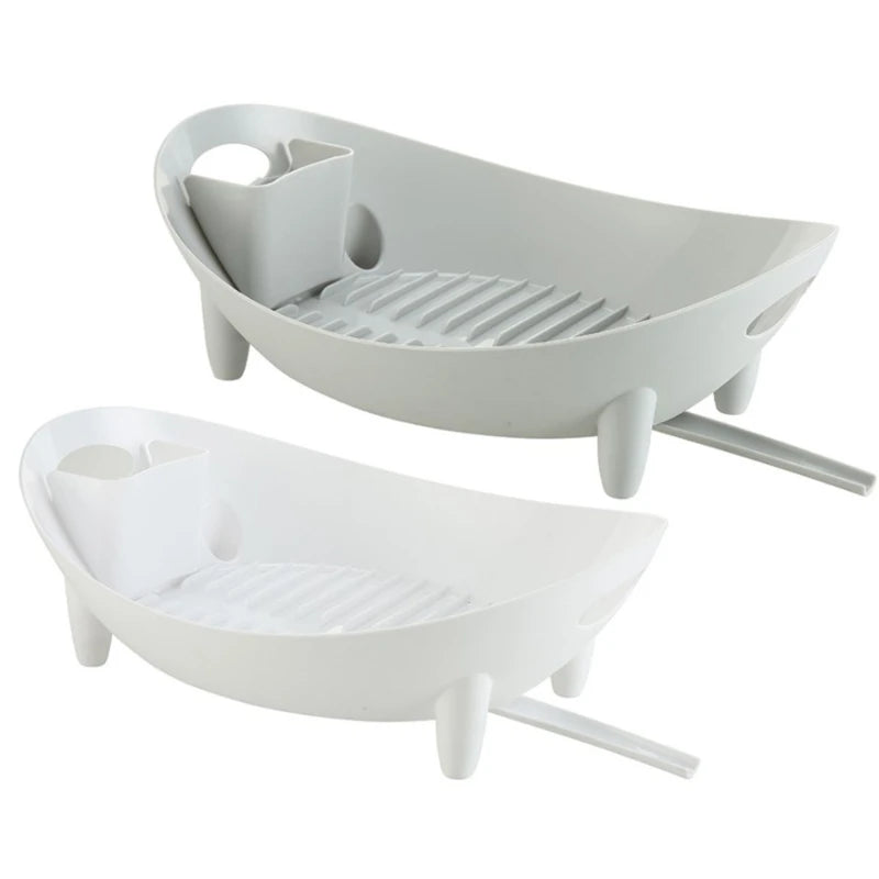 Dish Drying Rack with Utensil Holder, Plate & Bowl Organizer