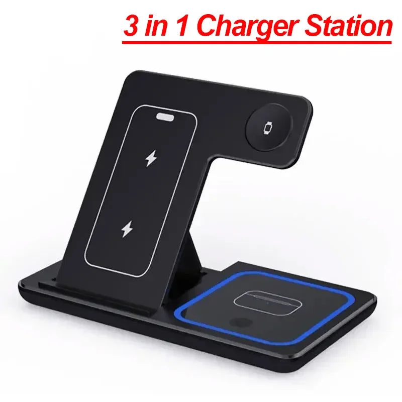3 in 1 Wireless Charging Station for iPhone Apple Watch AirPods
