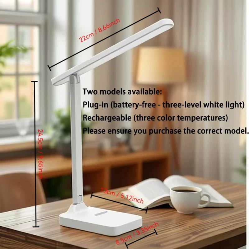 Eye Care LED Desk Lamp with USB Charging
