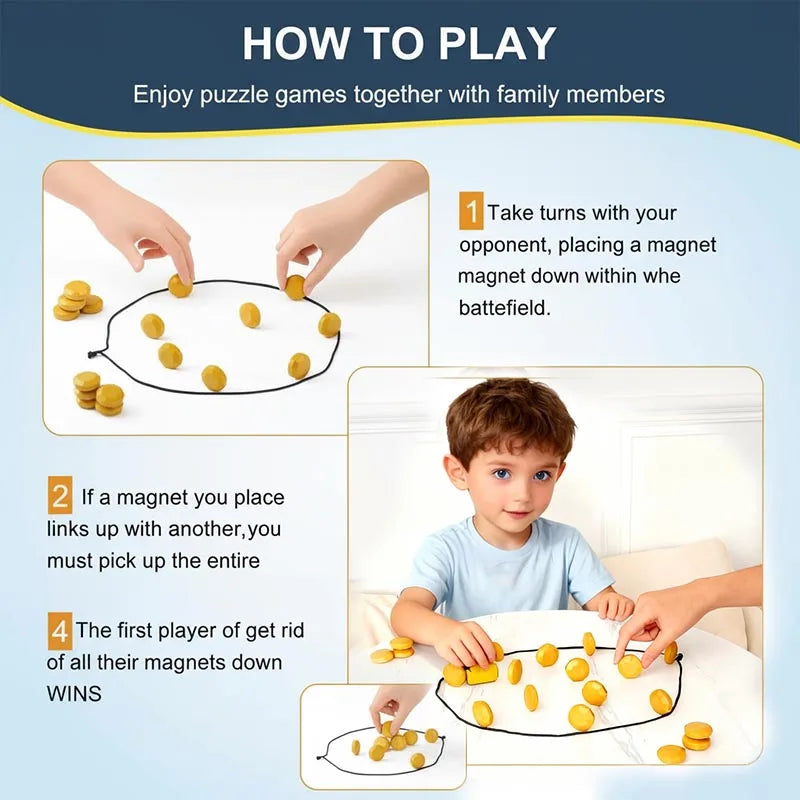 Magnetic Stones Board Game for Kids & Adults