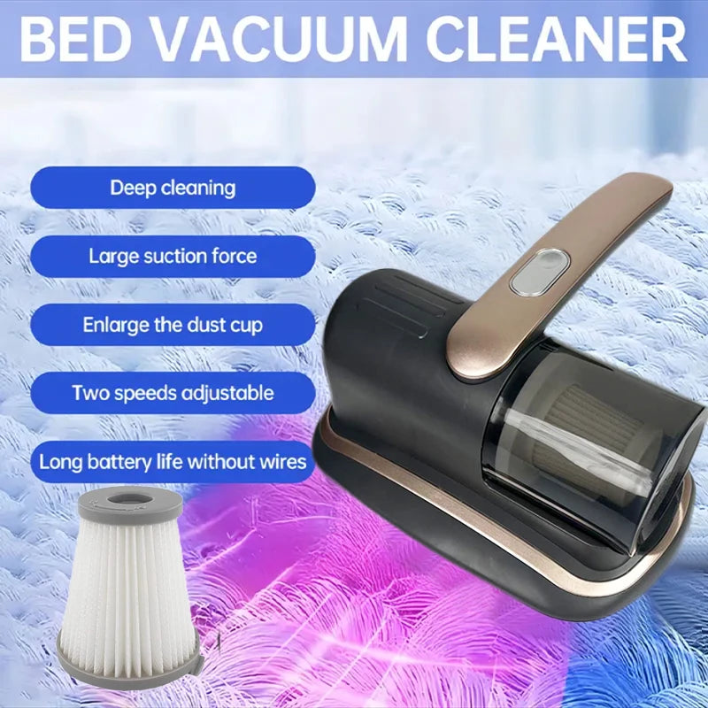 Cordless Mattress Vacuum Cleaner UV-C HEPA Filter