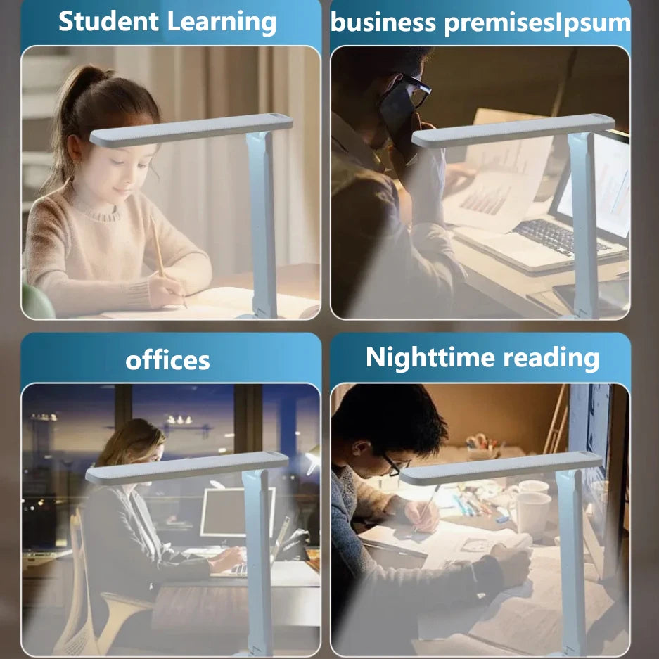 Eye Care LED Desk Lamp with USB Charging