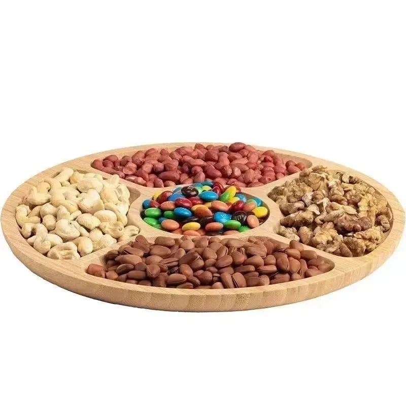 Bamboo Fruit Tray with Dividers