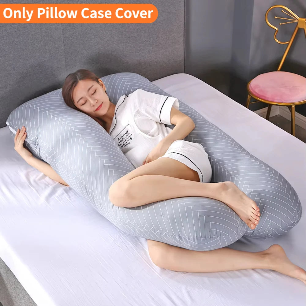 U-Shaped Maternity Pillow Cover, Pregnancy Support Pillow Case