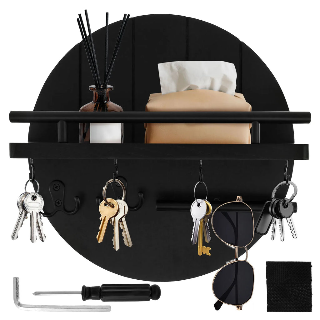 Wall Key Holder With Shelf